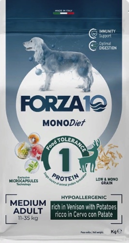 Forza 10 Medium Diet из оленины и картофеля для взрослых средних пород 12 кг