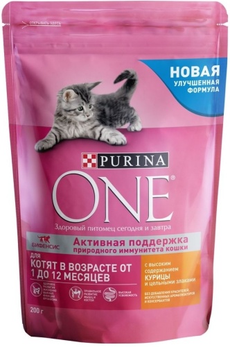Purina One для котят курица, злаки 0.2 кг