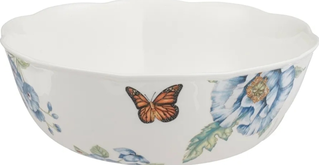 Салатник Lenox BUTTERFLY MDW 23х23 см, фарфор, 1 шт