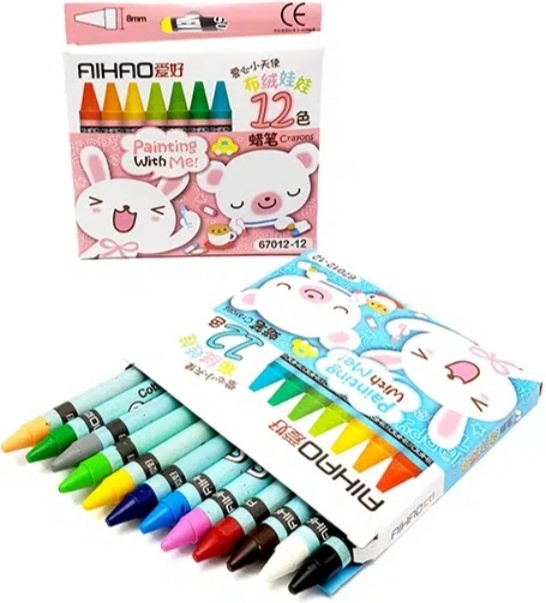 Цветные карандаши AIHAO Painting with me форма круглая 12 шт