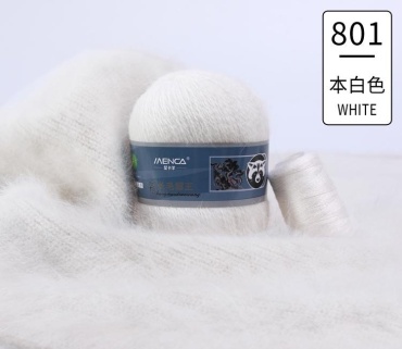 Моток Mink Yarn 801 белый 350 м 50 г
