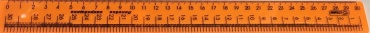 Линейка СТАММ ЛН72, 30 см, 1 шт, пластик, оранжевый