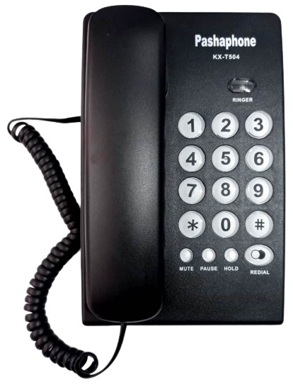 Проводной телефон Pashaphone KX-T504 черный