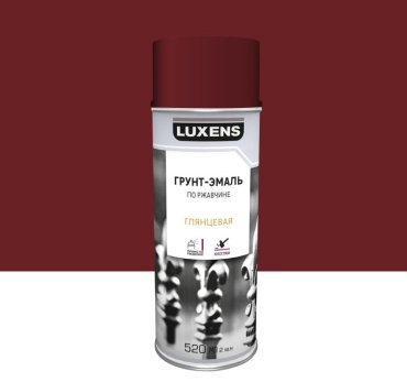 Luxens грунт-эмаль по ржавчине красный 520 мл