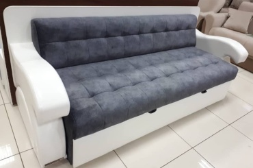 Диван прямой Your Queen 230, 230х94 см, обивка комбинированная, белый