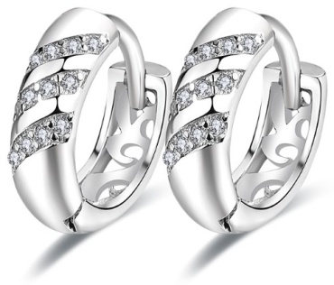 Серьги KOREAN SILVER бижутерный сплав, цирконий