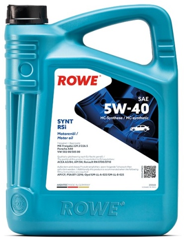 Синтетическое ROWE Synt RSi 5W-40 5 л