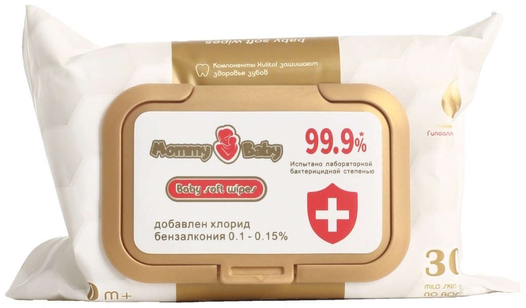 Детские влажные салфетки Mommy Baby Baby Soft Wipes 30 шт