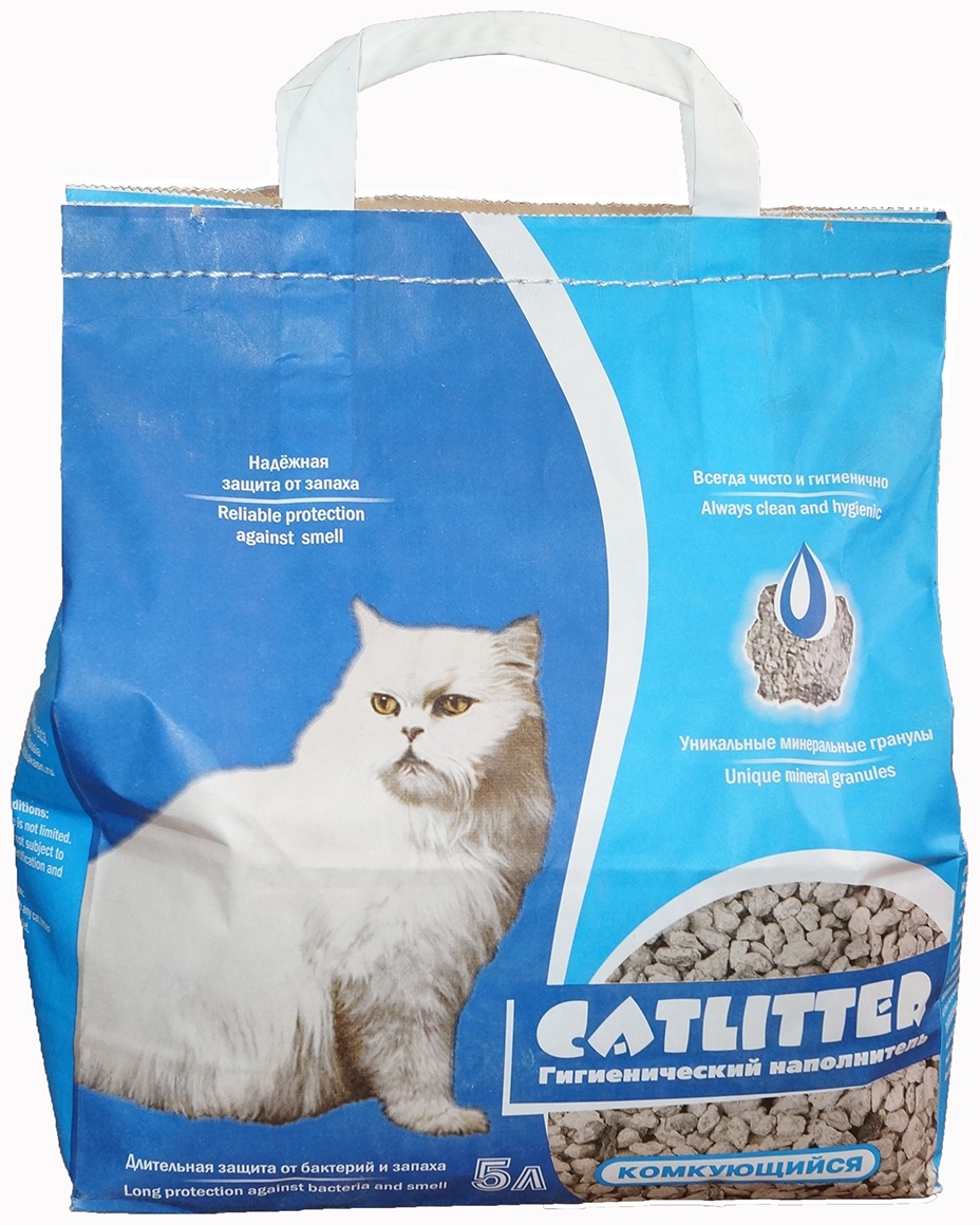 Купить Наполнитель CATLITTER минеральный комкующийся 5 л в Алматы ...