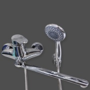 Смеситель для ванны Aqua Crown XT-2306, нержавеющая сталь, цвет серебряный