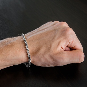Danila Master 12004045 длина 19.5 см, вес 14 г серебро, плетение якорное