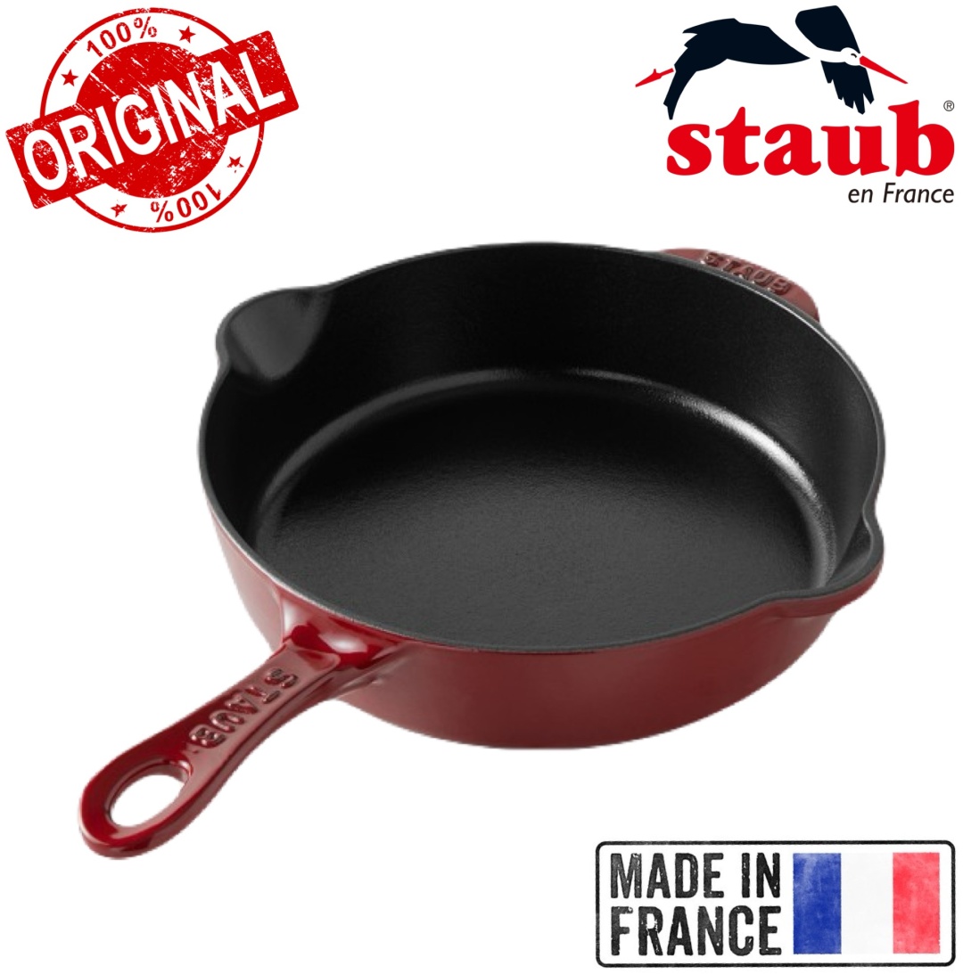 Сковорода Staub France Cranberry 22 см с антипригарным покрытием, чугун