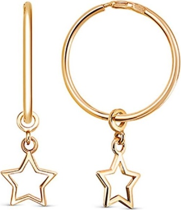 Серьги kari jewelry b8800120 вес 1.17 г золото, без вставок