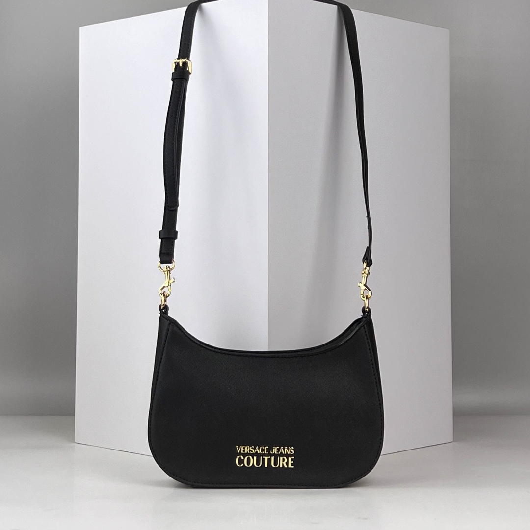 Сумка хобо Versace экокожа черный