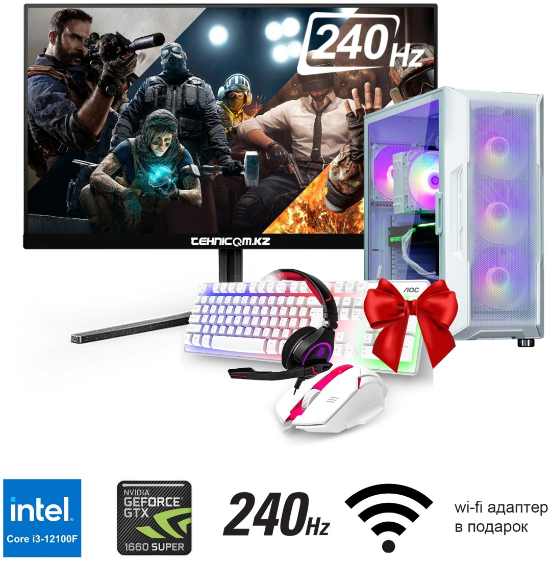 Купить Системный блок Tehnicom i3-10100F/ GTX 1660 Super/ 16GB/ 1000 ...
