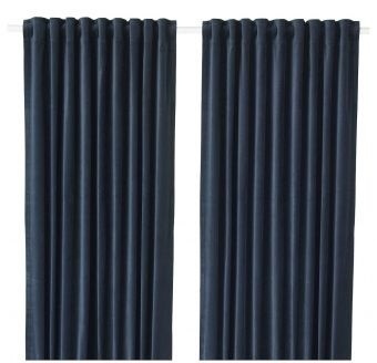Портьеры IKEA 140x300 см 2 шт, хлопок, синий