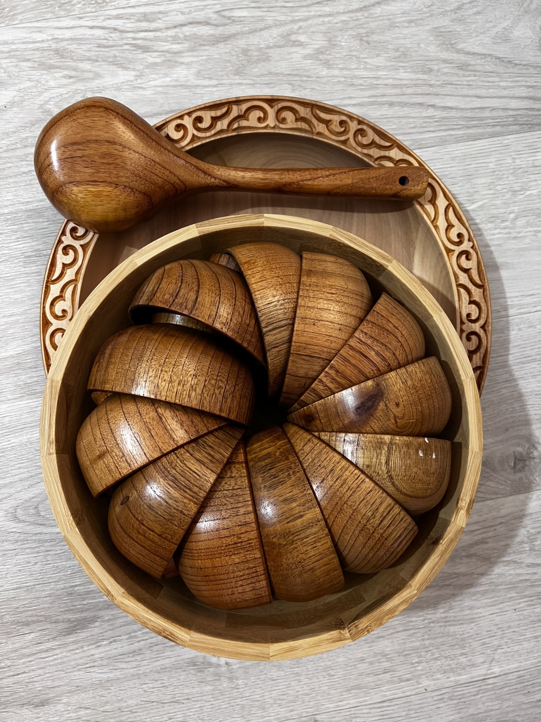 Астау ZHEKASHOP 40х40 см, дерево, 15 шт
