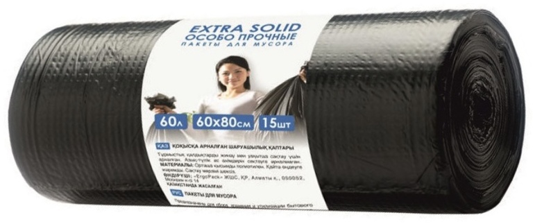 Мусорные пакеты Extra solid 60 л 60 л