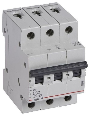 Legrand автоматический выключатель 3P 32 A, 4.5 кА, 400 В