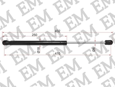 EM E-7115009000-M для SsangYong Kyron 2010-2016 черный