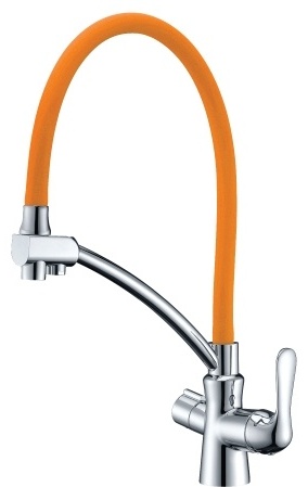 Смеситель для кухни (мойки) Lemark LM3070C-Orange, однозахватный