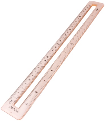 Линейка Y-PLUS 1305, 30 см, 1 шт, пластик, прозрачный