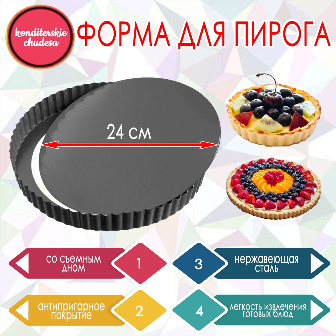 Форма для выпечки, для кексов нержавеющая сталь, 1 шт