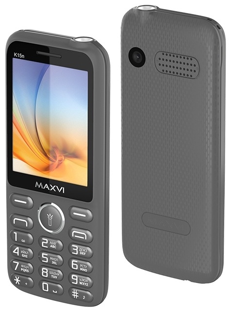 Купить Мобильный телефон MAXVI K15n серый в Алматы – Магазин на Kaspi.kz