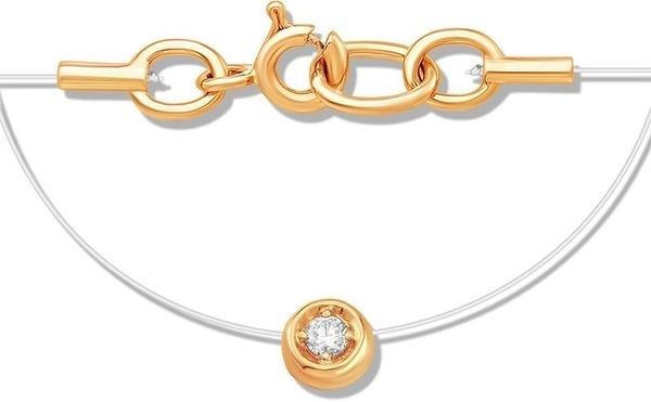 Колье kari jewelry b2400010 длина 38 см вес 0.84 г золото, фианит