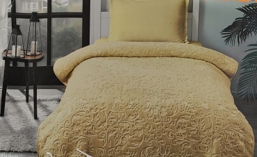 Плед Ozdilek 155х220 см, полиэстер, горчичный