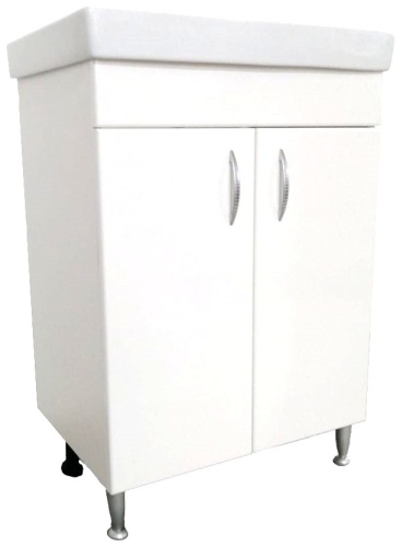 Тумба с раковиной Орбита + Енисей 60, 61x85x46 см, белый
