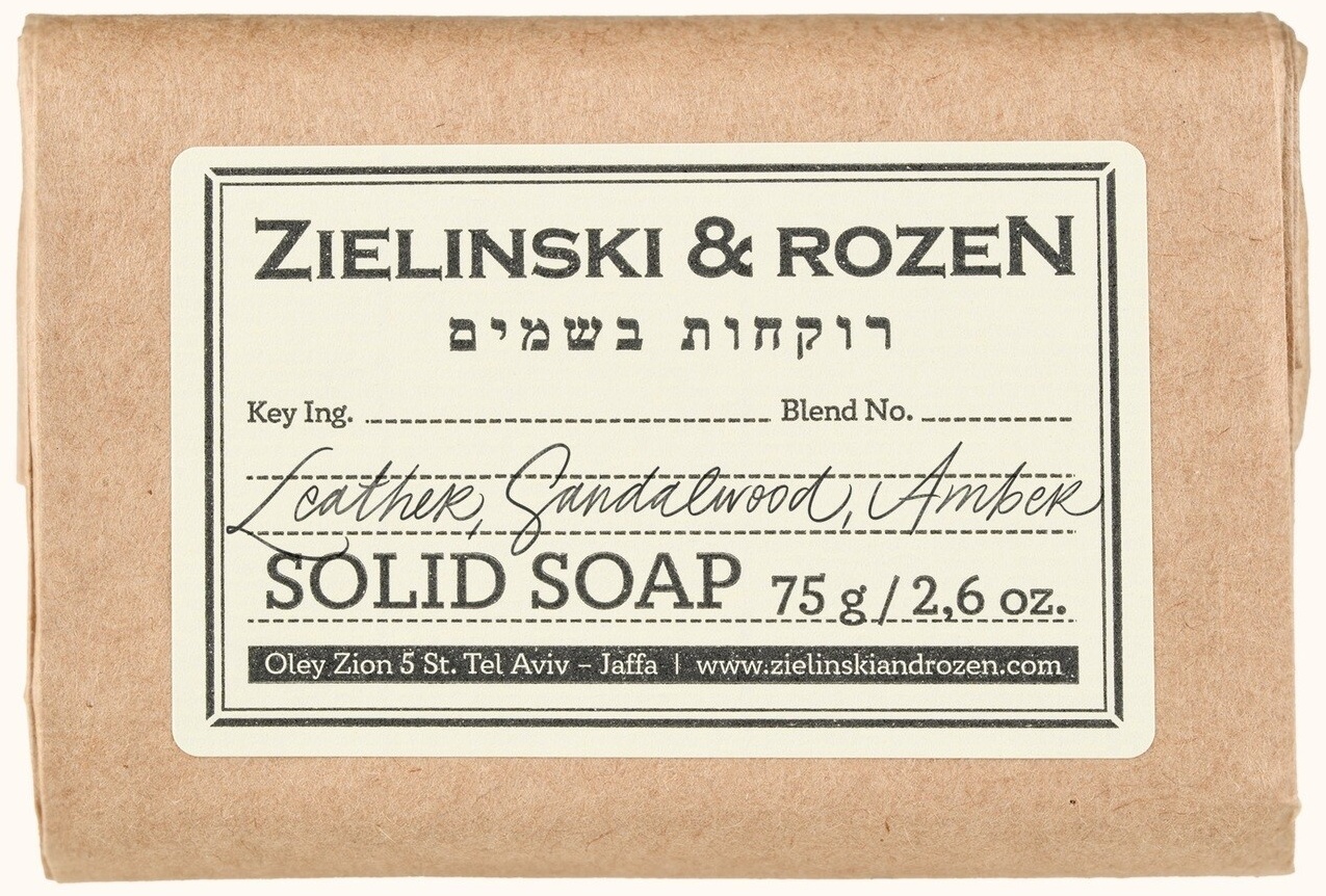 Кусковое мыло туалетное Zielinski & Rozen Leather Sandalwood Amber 75 г