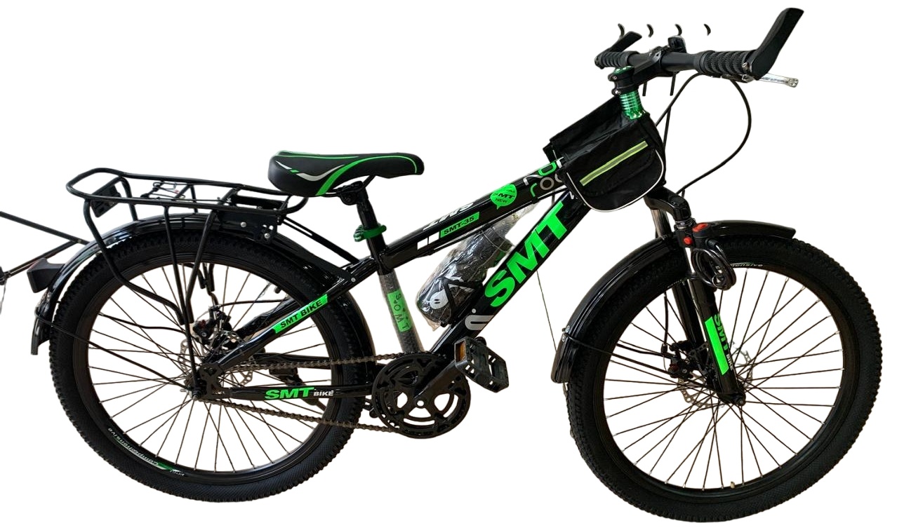 Купить Велосипед Велосипед Симит 24 д. черно-зелёный 24 дюйм 2024 ...
