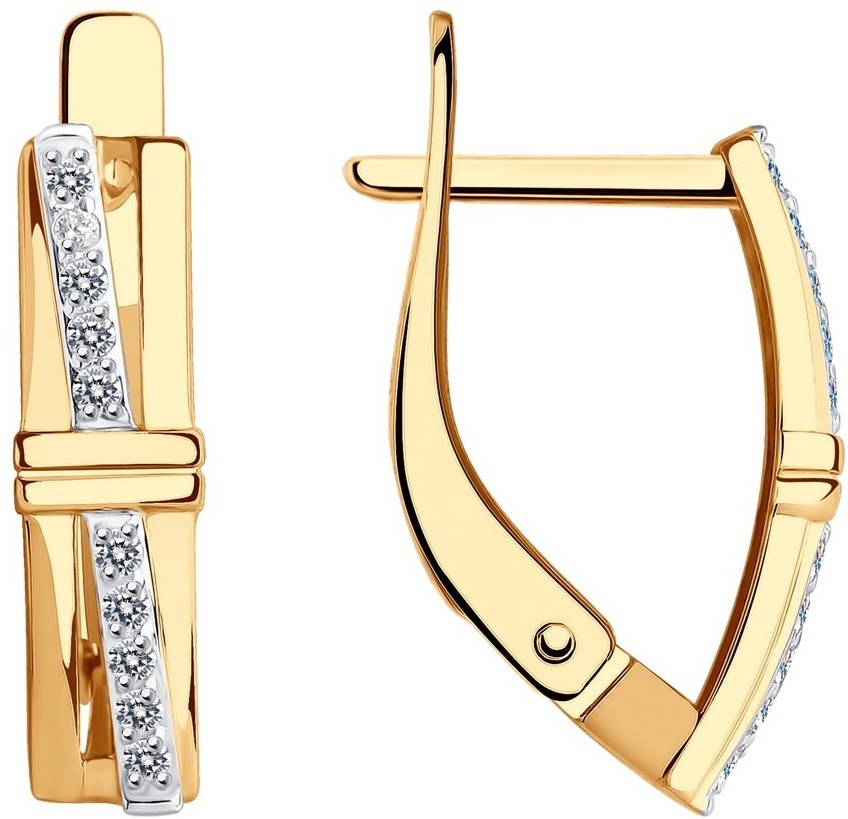 Серьги SOKOLOV EAR-SO-585-244470 вес 1.87 г золото, фианит