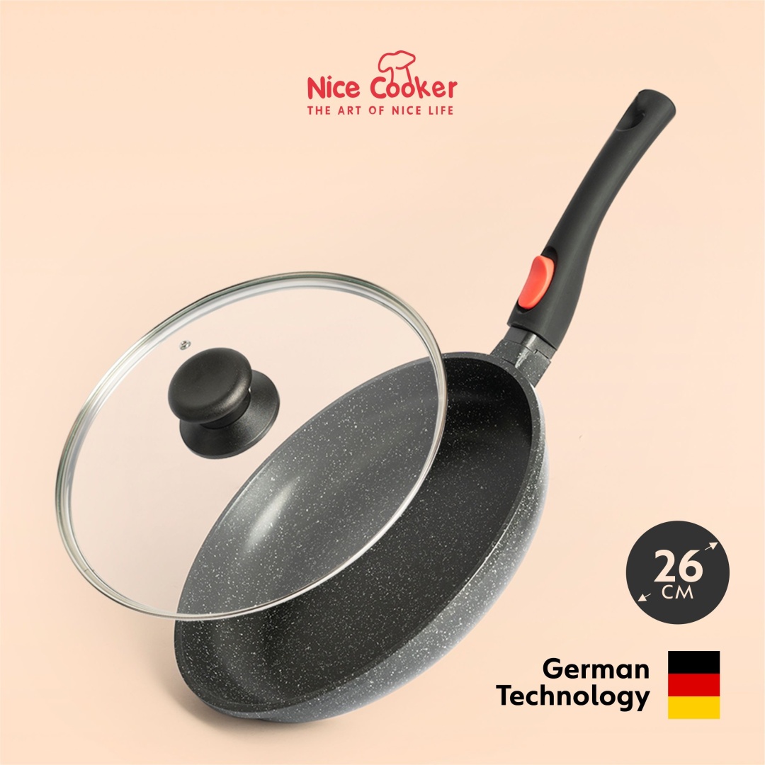 Сковорода Nice Cooker CAK-52406D2 (BL) 26 см с антипригарным покрытием, алюминий