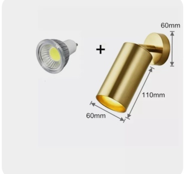 Светильник потолочный Horoz Electric GU10 90 Вт золотистый