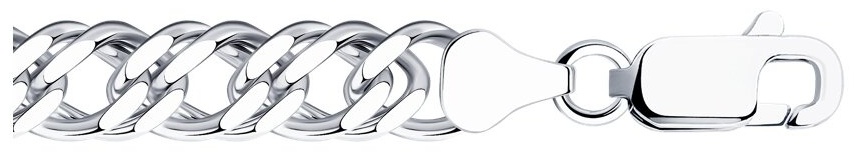 Diamant 96-180-04120-1 длина 60 см, вес 36.99 г серебро, плетение двойной ромб