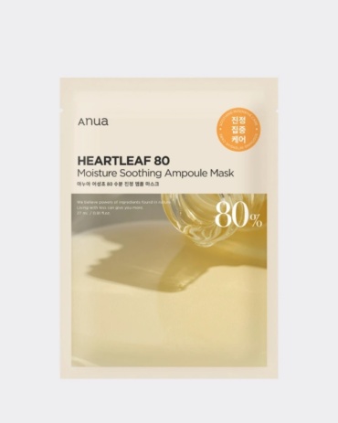 Маска для лица Anua тканевая Heartleaf 80 Moisture Soothing Ampoule Mask 1 шт