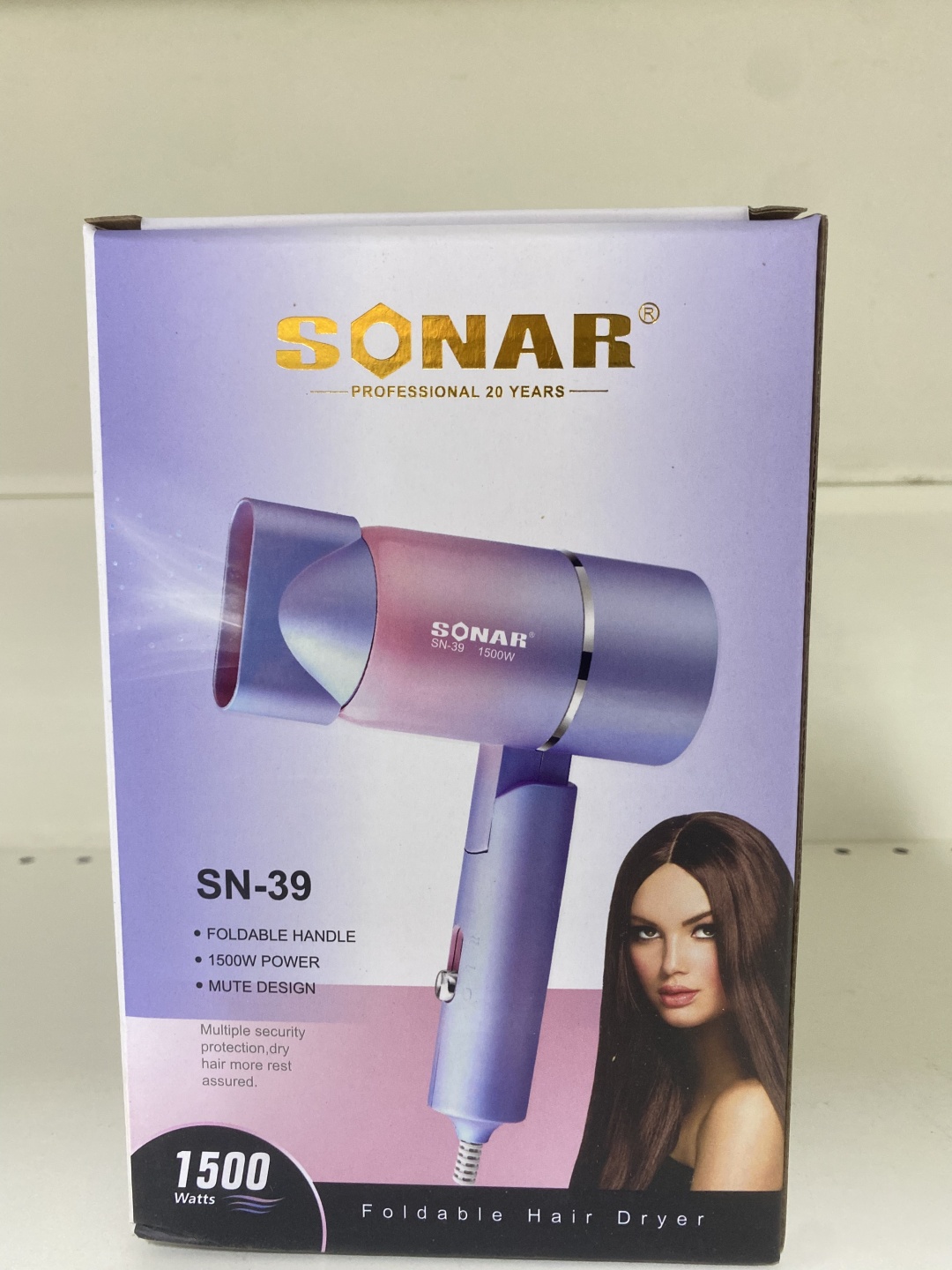 Sonar SN-39 компактный фен фиолетовый