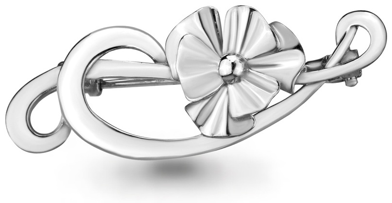 Брошь AQUAMARINE 72674 вес 1.86 г серебро, без вставок