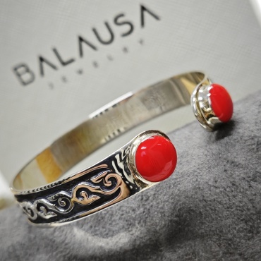 Balausa Jewelry B213(3) длина 19 см, вес 17 г серебро, плетение отсутствует