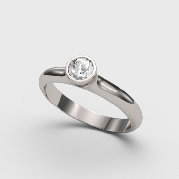 ND Jewelry Fluid Solitaire ND129 размер 18 вес 8 г серебро, циркон