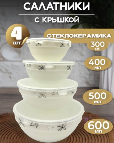 Danny Home набор контейнеров MH36244 		 4 шт, стеклокерамика