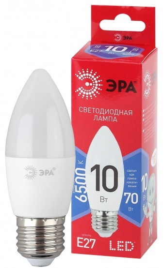 Эра Эко 10W E27, светодиодная, холодный белый