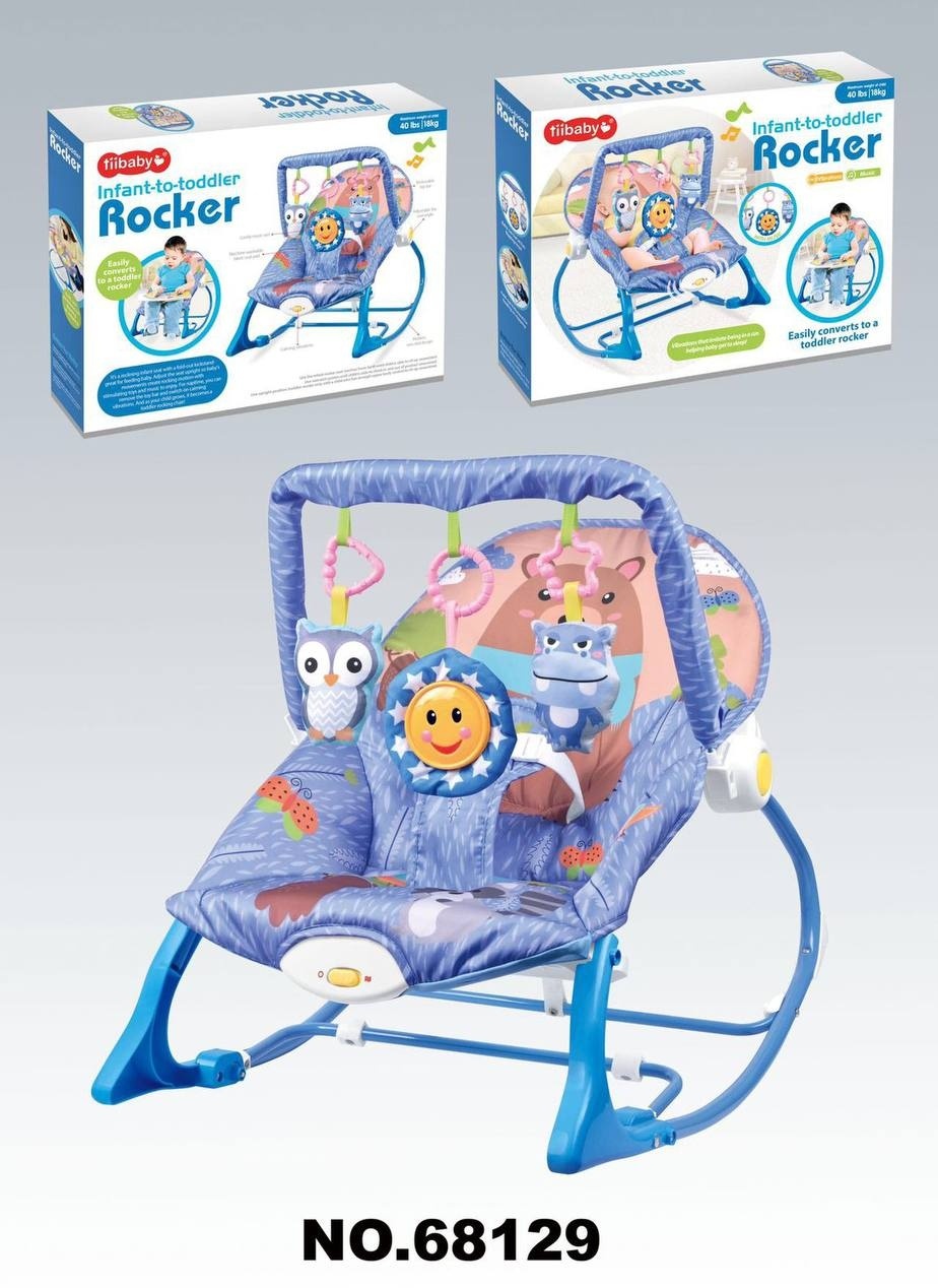 Купить Вибро-шезлонг Tilbaby bear-blue 68129 в Алматы – Магазин на Kaspi.kz