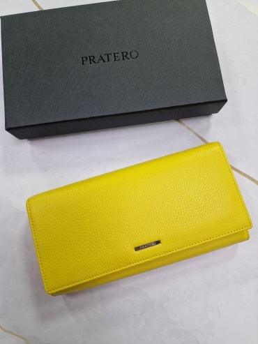 Кошелек Pratero натуральная кожа желтый