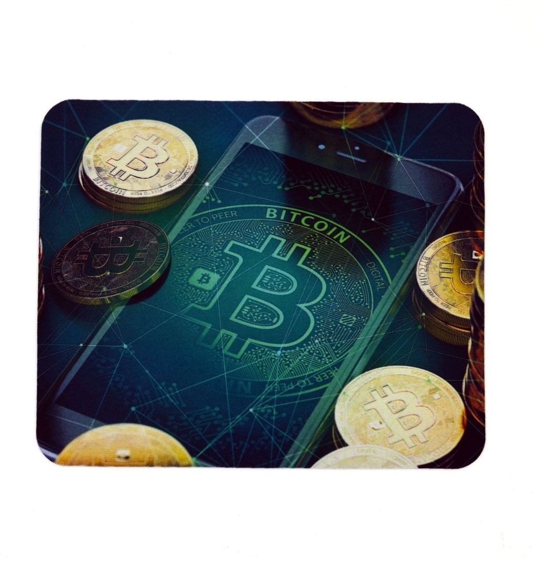 Коврик для мыши ILAN Bitcoin 260x210x2 мм рисунок