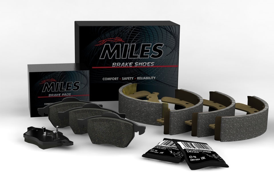 MILES Тормозные колодки Low Metallic передние