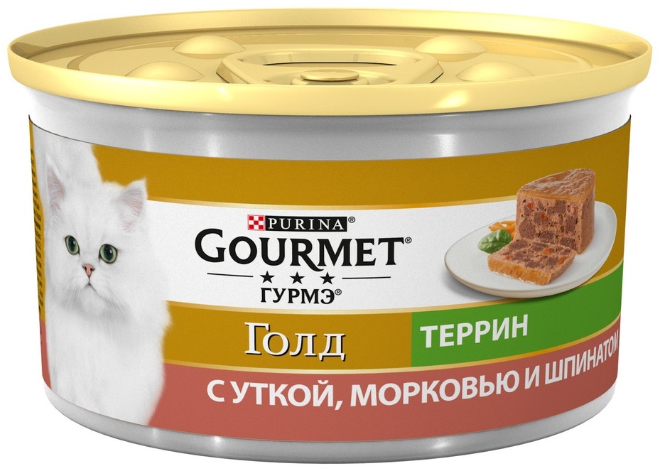 Купить Корм Gourmet террин утка, морковь, шпинат 85 г 1 шт в Алматы ...