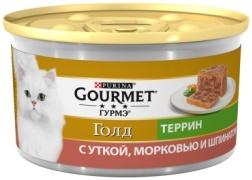 Gourmet террин утка, морковь, шпинат 85 г 1 шт